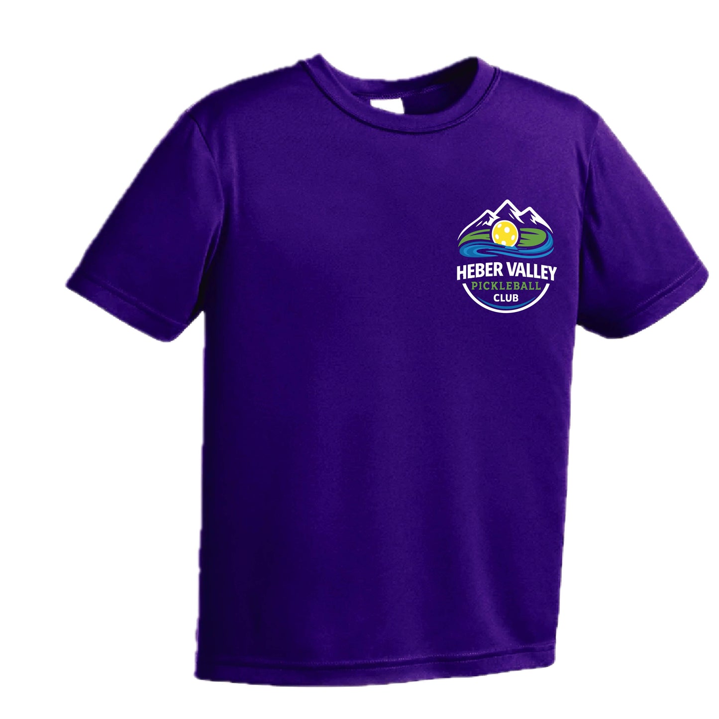 Heber Valley Pickleball Club (Customizable) | Youth Short Sleeve Pickleball Performance T-Shirts | 100% Polyester