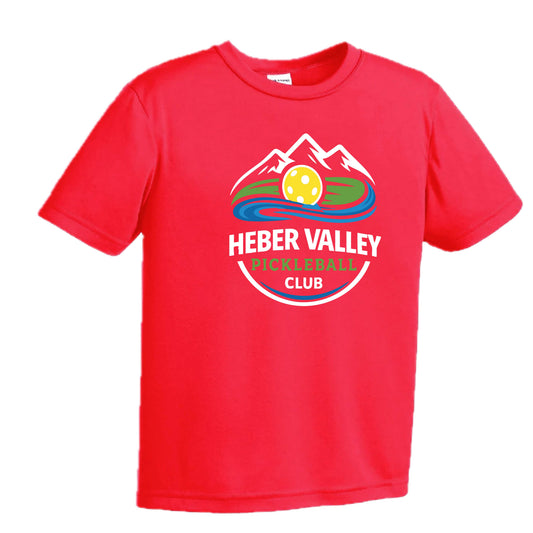 Heber Valley Pickleball Club (Customizable) | Youth Short Sleeve Pickleball Performance T-Shirts | 100% Polyester