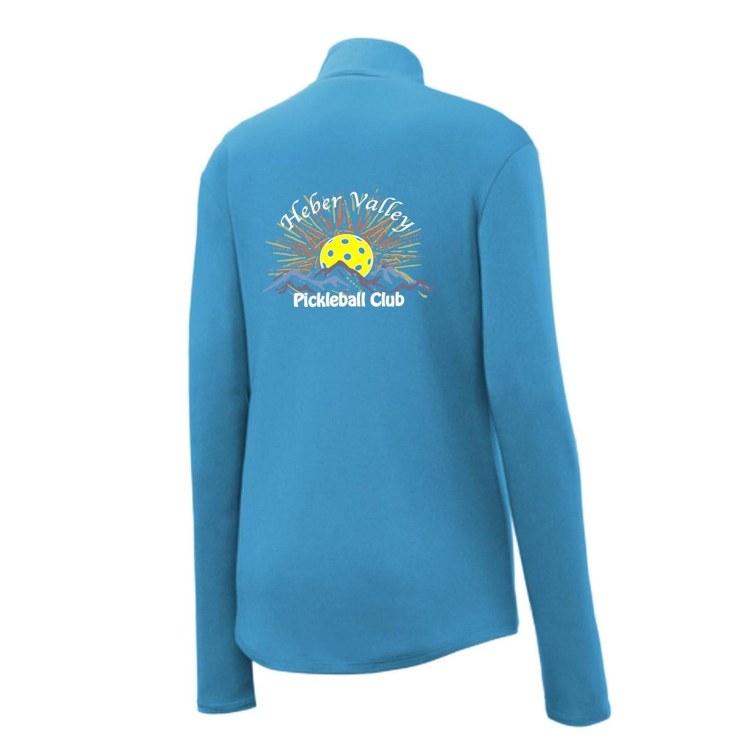Heber Valley Pickleball Club (Legacy Deisgn Custom) | Women’s 1/4 Zip Pullover Athletic Performance Shirt | 100% Polyester
