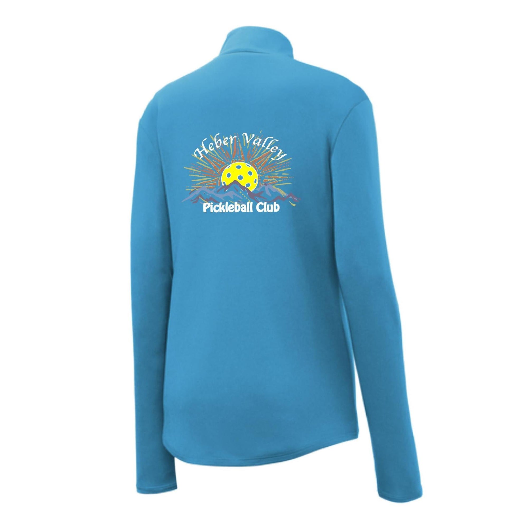 Heber Valley Pickleball Club (Legacy Deisgn Custom) | Women’s 1/4 Zip Pullover Athletic Performance Shirt | 100% Polyester