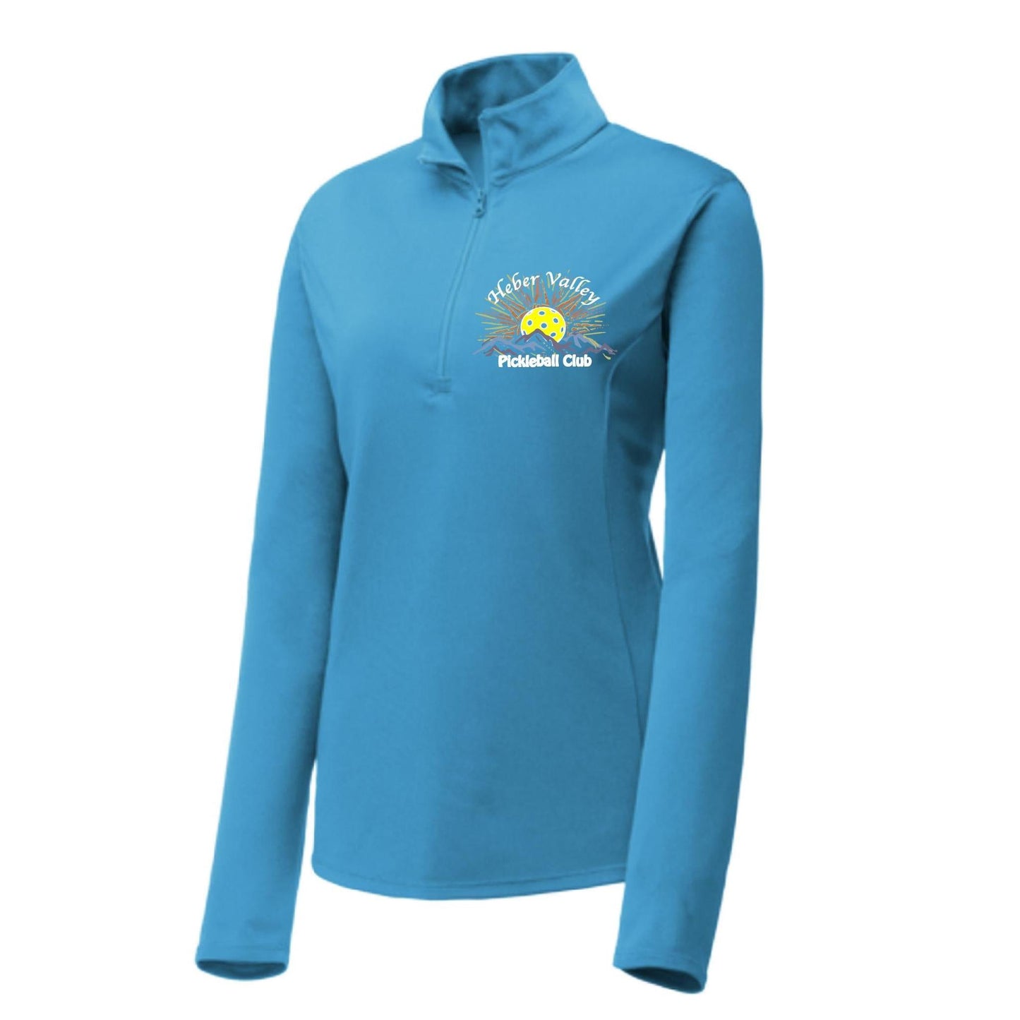 Heber Valley Pickleball Club (Legacy Deisgn Custom) | Women’s 1/4 Zip Pullover Athletic Performance Shirt | 100% Polyester
