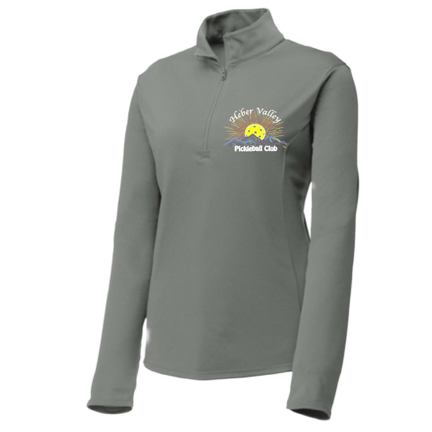 Heber Valley Pickleball Club (Legacy Deisgn Custom) | Women’s 1/4 Zip Pullover Athletic Performance Shirt | 100% Polyester