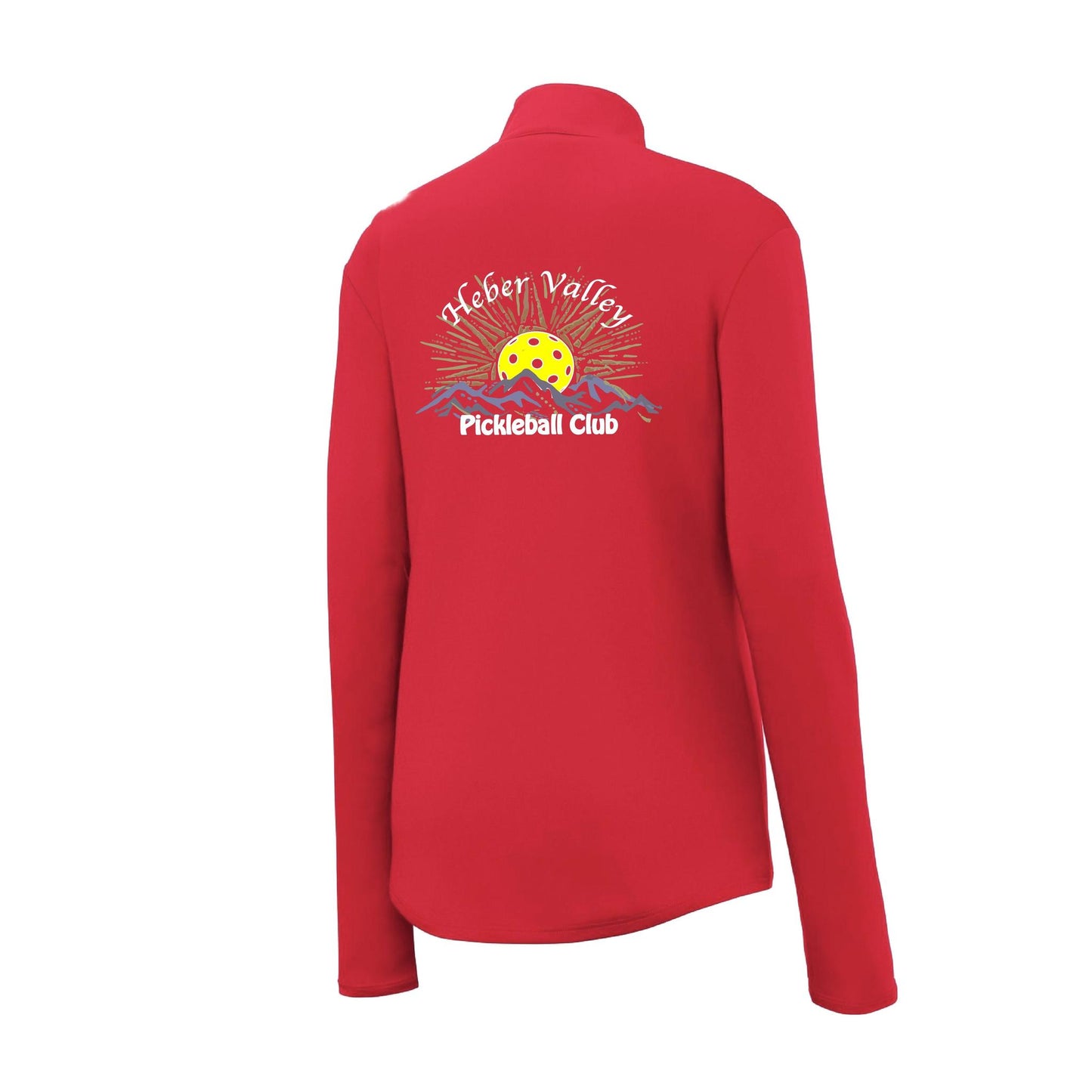 Heber Valley Pickleball Club (Legacy Deisgn Custom) | Women’s 1/4 Zip Pullover Athletic Performance Shirt | 100% Polyester