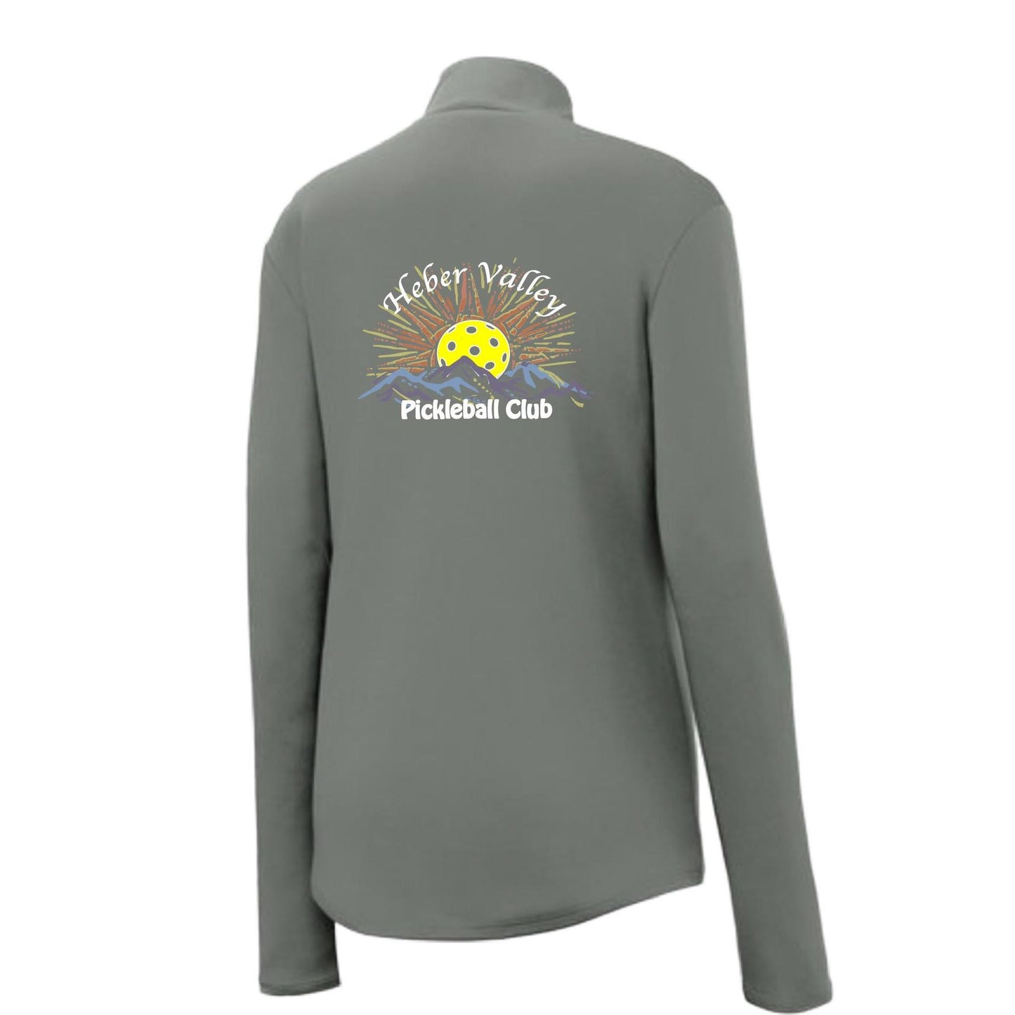 Heber Valley Pickleball Club (Legacy Deisgn Custom) | Women’s 1/4 Zip Pullover Athletic Performance Shirt | 100% Polyester