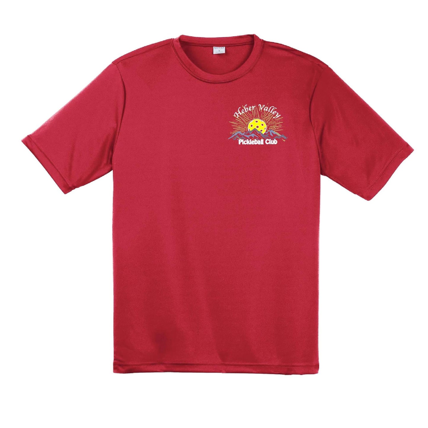 Heber Valley Pickleball Club (Legacy Design Small) | Men's Short Sleeve Pickleball Performance T-Shirt | 100% Polyester
