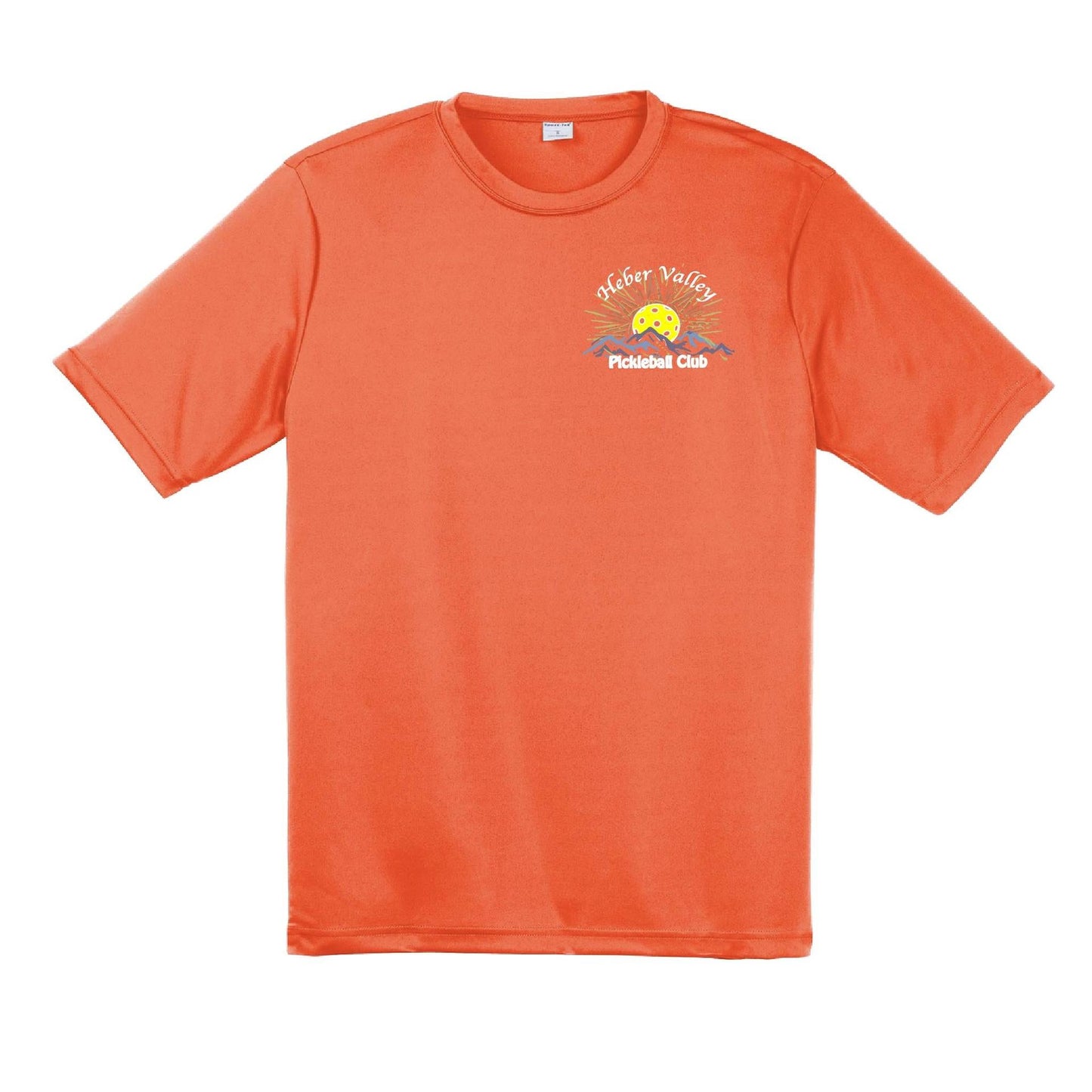 Heber Valley Pickleball Club (Legacy Design Small) | Men's Short Sleeve Pickleball Performance T-Shirt | 100% Polyester