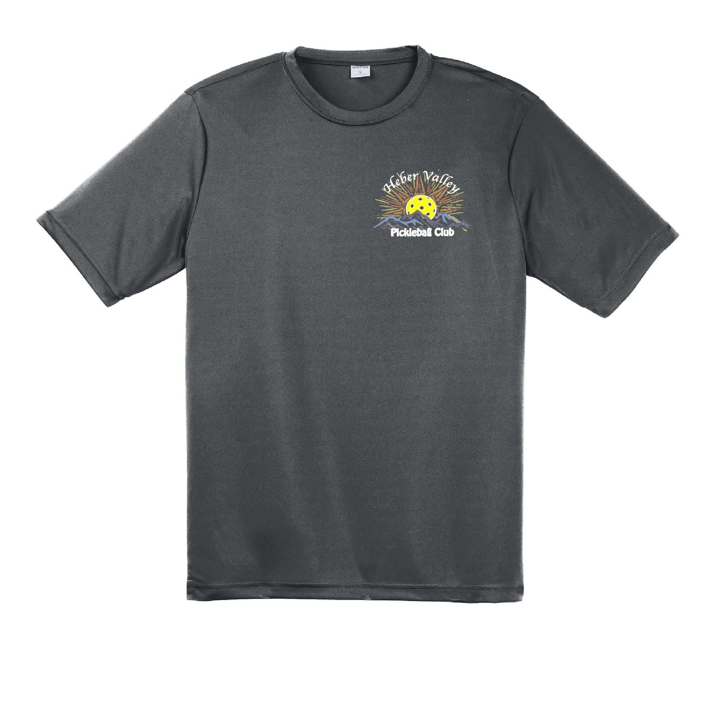 Heber Valley Pickleball Club (Legacy Design Small) | Men's Short Sleeve Pickleball Performance T-Shirt | 100% Polyester