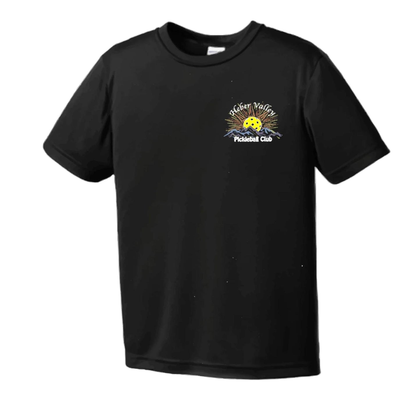 Heber Valley Pickleball Club (Legacy Design Small) | Men's Short Sleeve Pickleball Performance T-Shirt | 100% Polyester