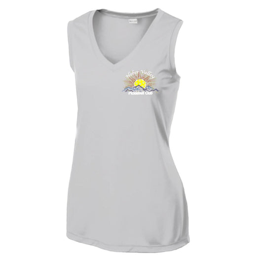 Heber Valley Pickleball Club (Legacy Design Small) | Women’s Sleeveless Athletic Performance T-Shirt | 100% Polyester