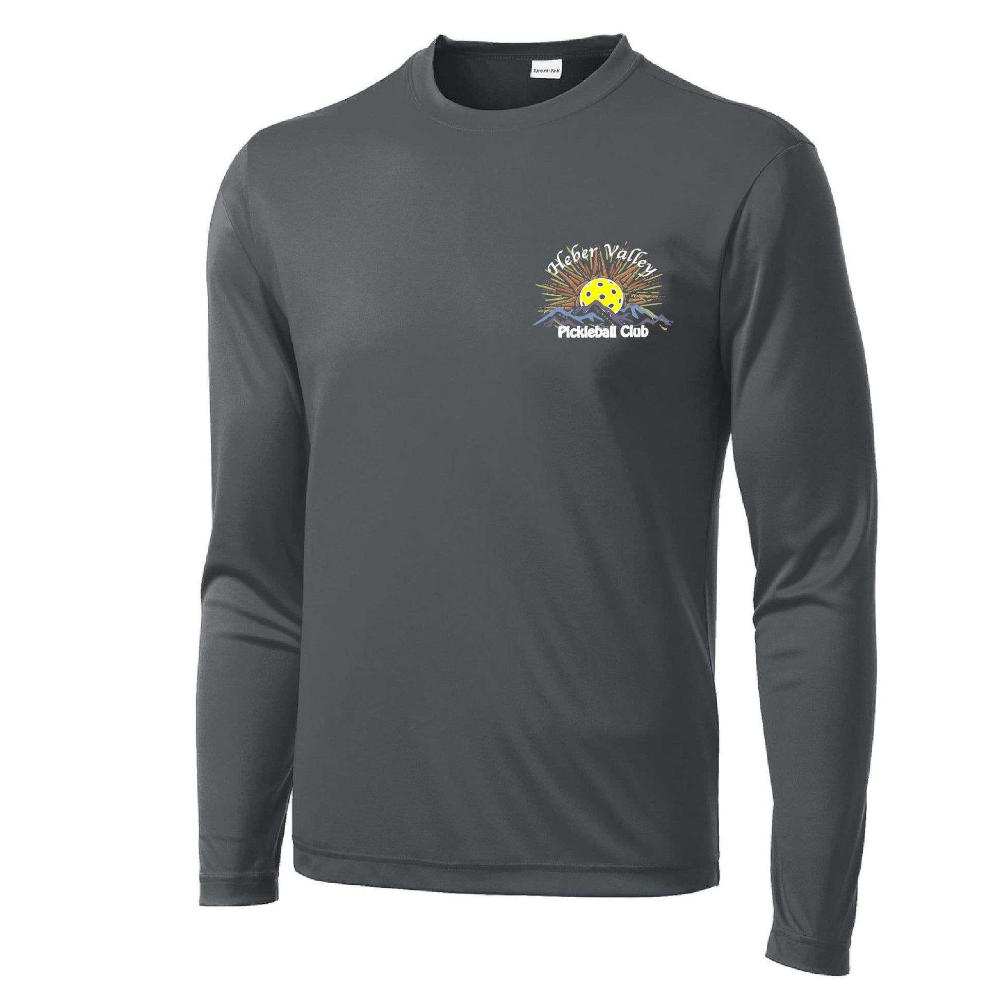 Heber Valley Pickleball Club (Small) | Men's Long Sleeve Pickleball Performance T-Shirt | 100% Polyester