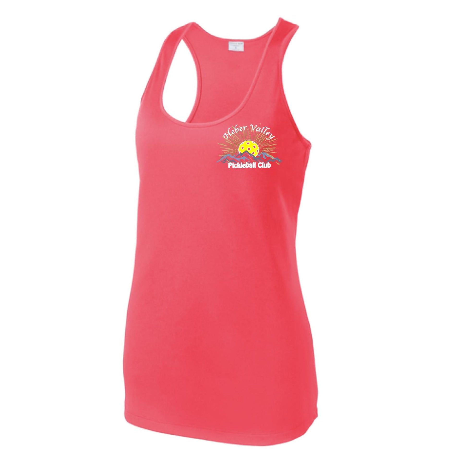 Heber Valley Pickleball Club (Small) | Women's Racerback Pickleball Tank | 100% Polyester