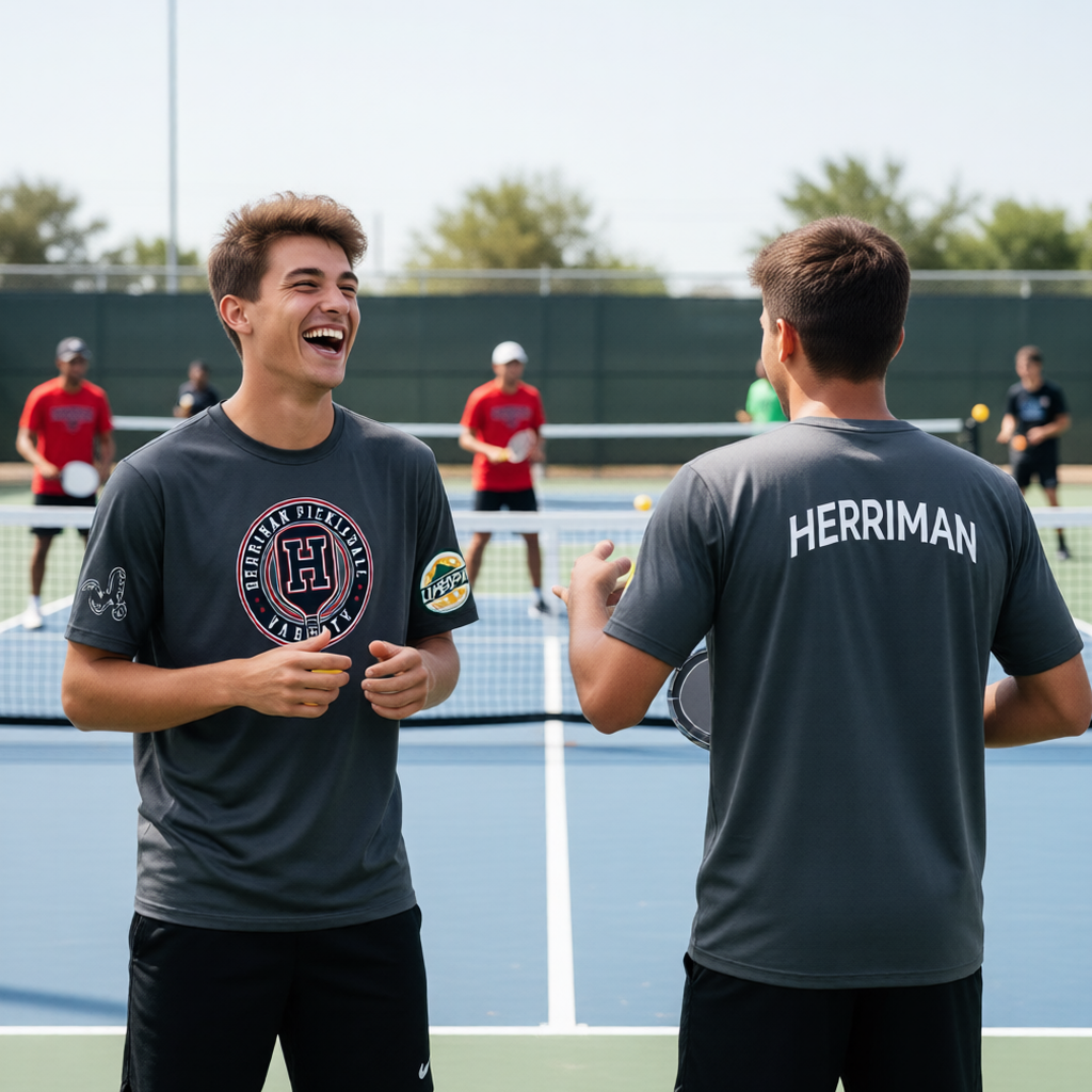 Herriman High USHPA | Men's Short Sleeve Crewneck T-Shirts | 100% Polyester