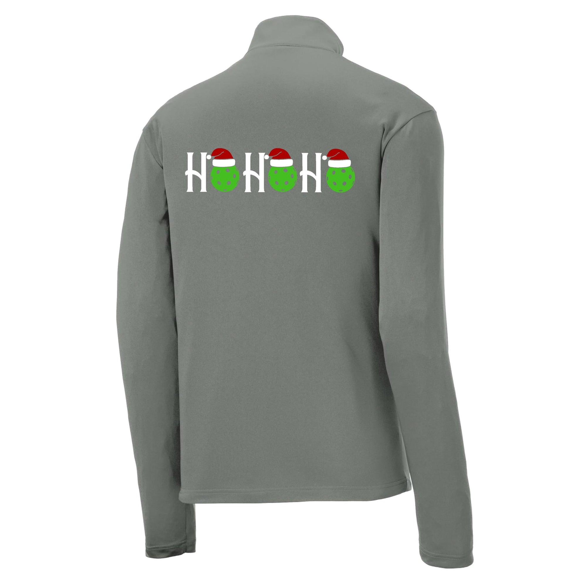 Ho Ho Ho | Men's 1/4 Zip Long Sleeve Pullover Athletic Performance Shirt | 100% Polyester