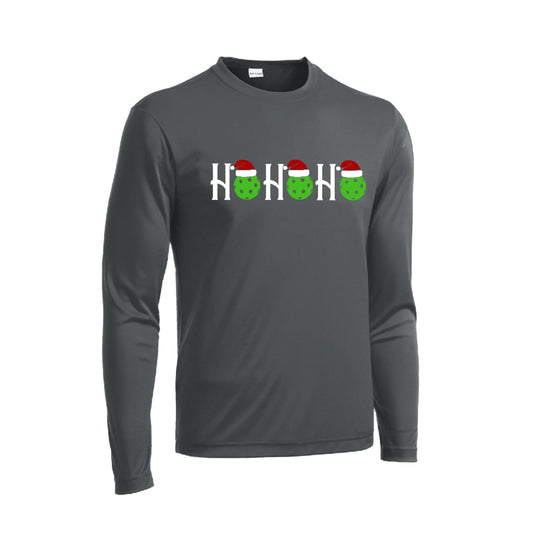 Ho Ho Ho | Men's Long Sleeve Athletic Performance T-Shirt | 100% Polyester
