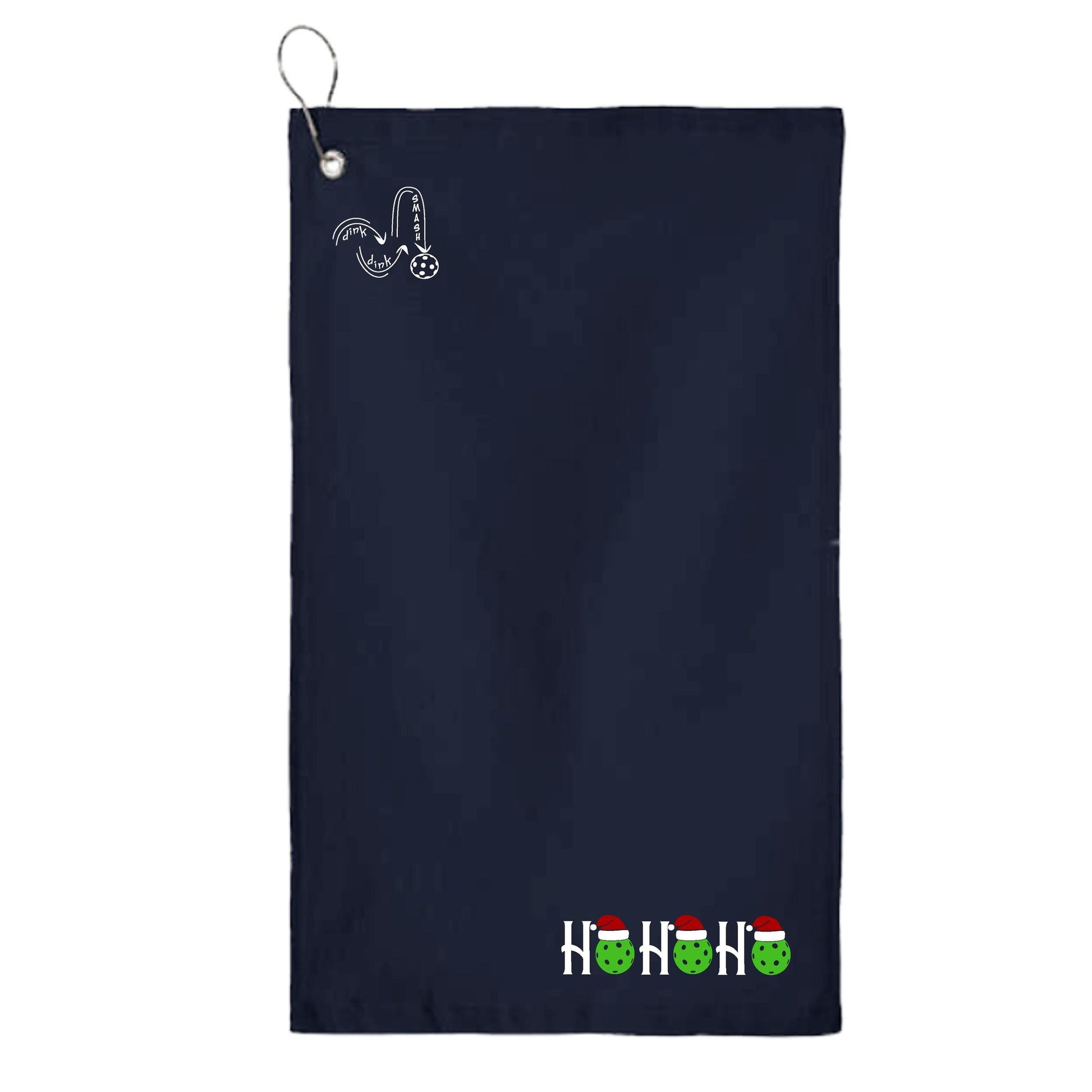 Ho Ho Ho | Pickleball Court Towels | Grommeted 100% Cotton Terry Velour