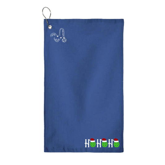 Ho Ho Ho | Pickleball Court Towels | Grommeted 100% Cotton Terry Velour