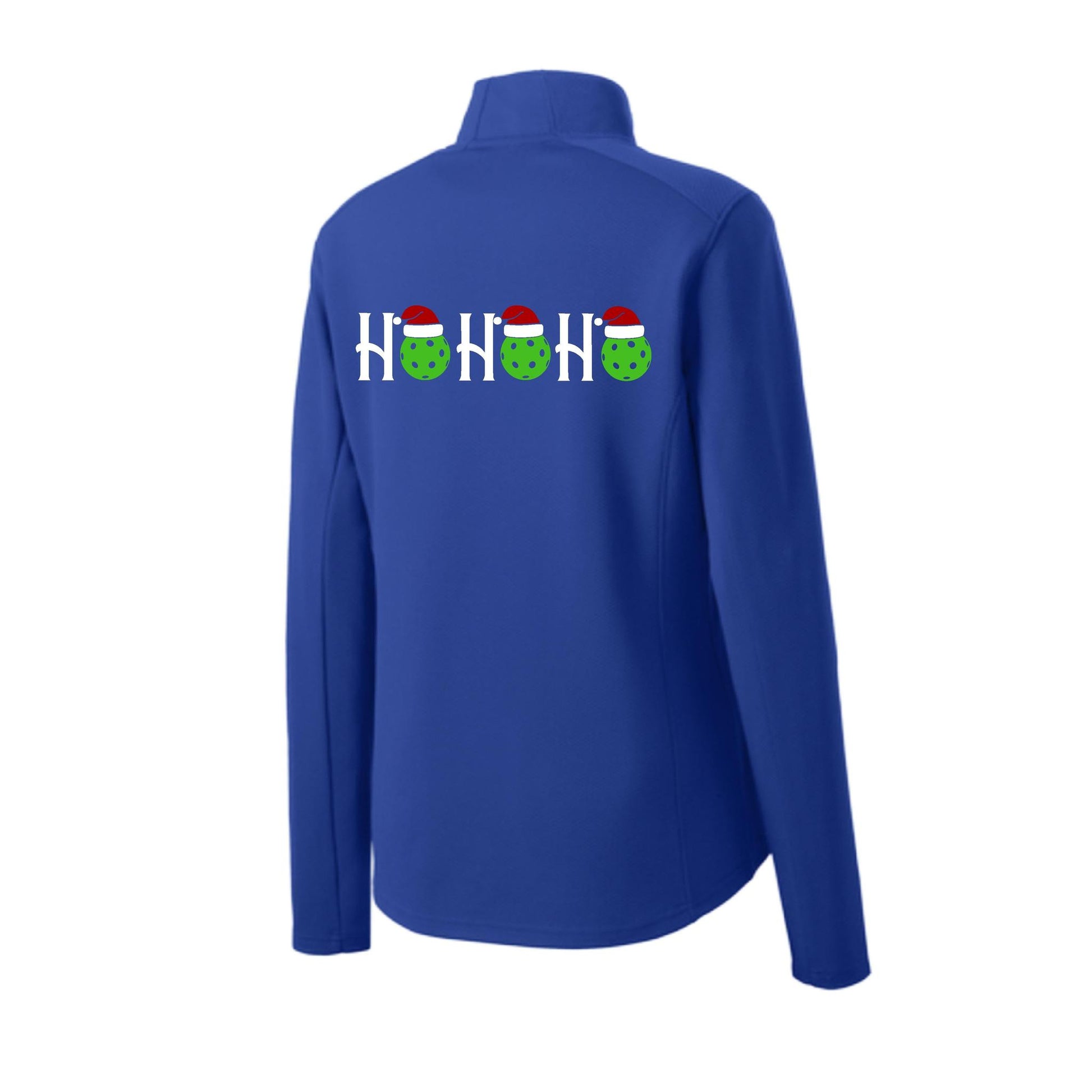 Ho Ho Ho | Women's 1/4 Zip Pickleball Performance Pullover Shirt | 100% Polyester