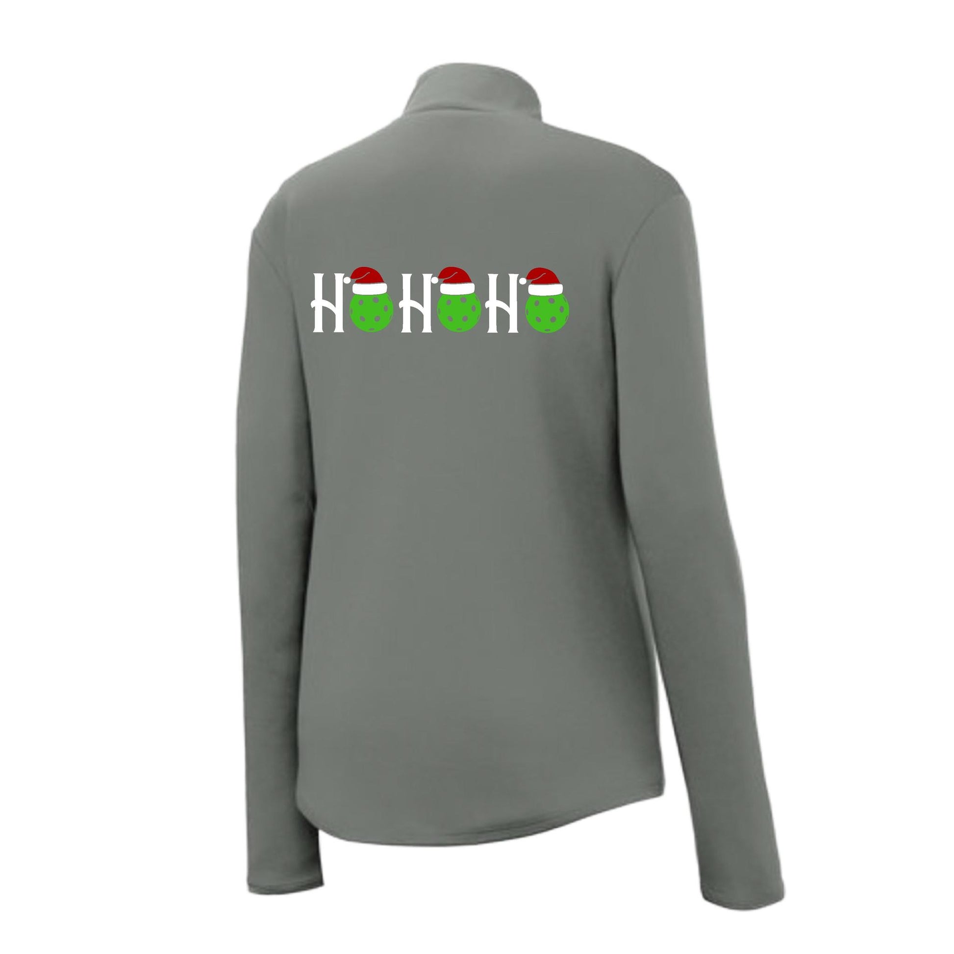 Ho Ho Ho | Women's 1/4 Zip Pickleball Performance Pullover Shirt | 100% Polyester