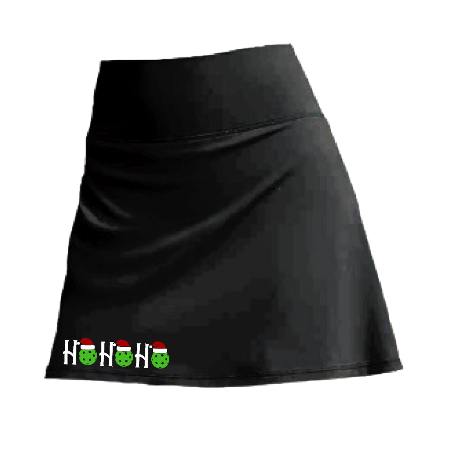 Customizable Two Skorts Set (Black & Grey) Christmas Designs | Pickleball Women’s Skorts | High-Performance Skorts with Shorts and Pockets