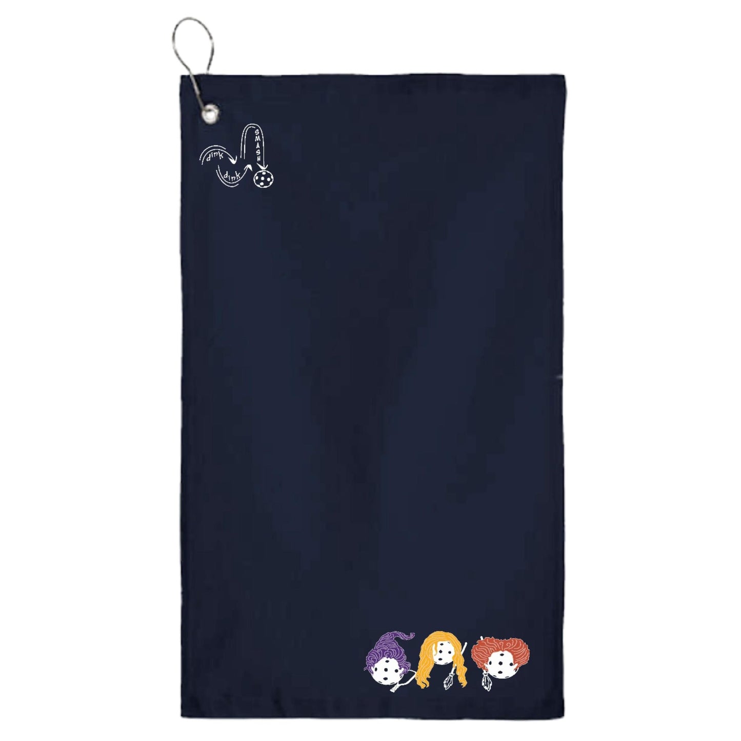 Hocus Pocus | Pickleball Court Towels | Grommeted 100% Cotton Terry Velour