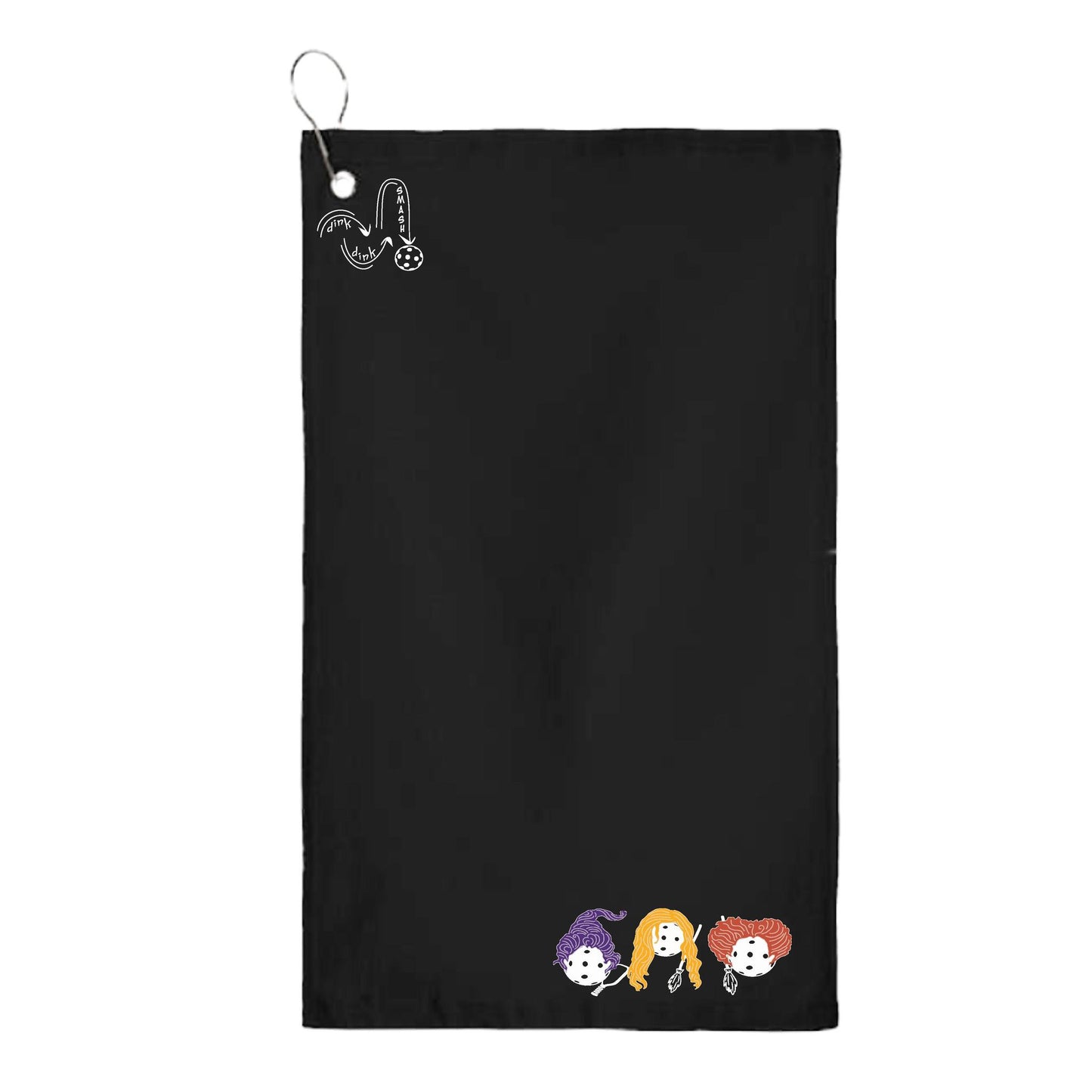 Hocus Pocus | Pickleball Court Towels | Grommeted 100% Cotton Terry Velour