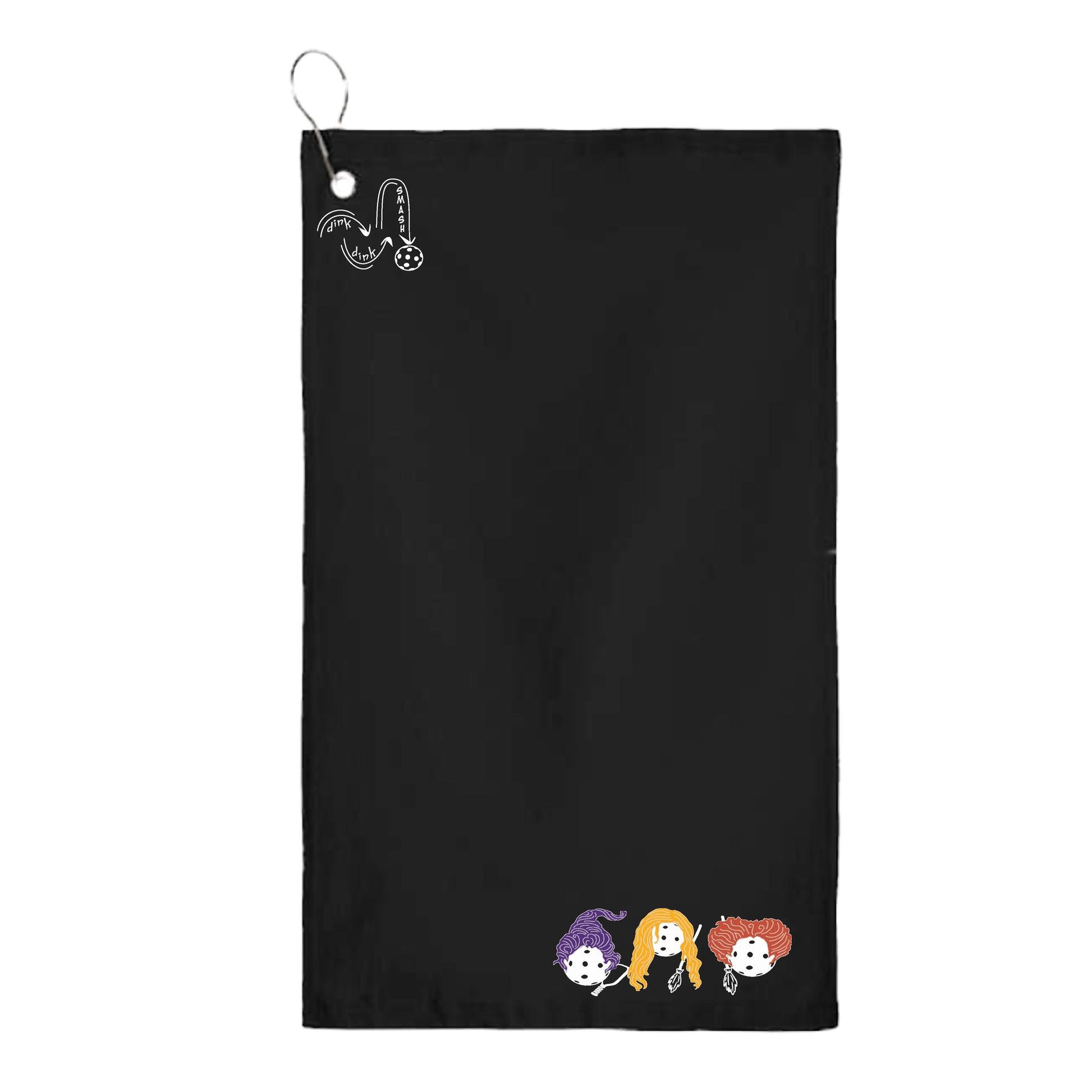 Hocus Pocus | Pickleball Court Towels | Grommeted 100% Cotton Terry Velour