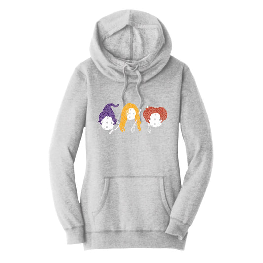 Hocus Pocus | Women’s Cowl-Neck Hoodie Pickleball Sweatshirt | 55% Cotton 45% Poly Fleece