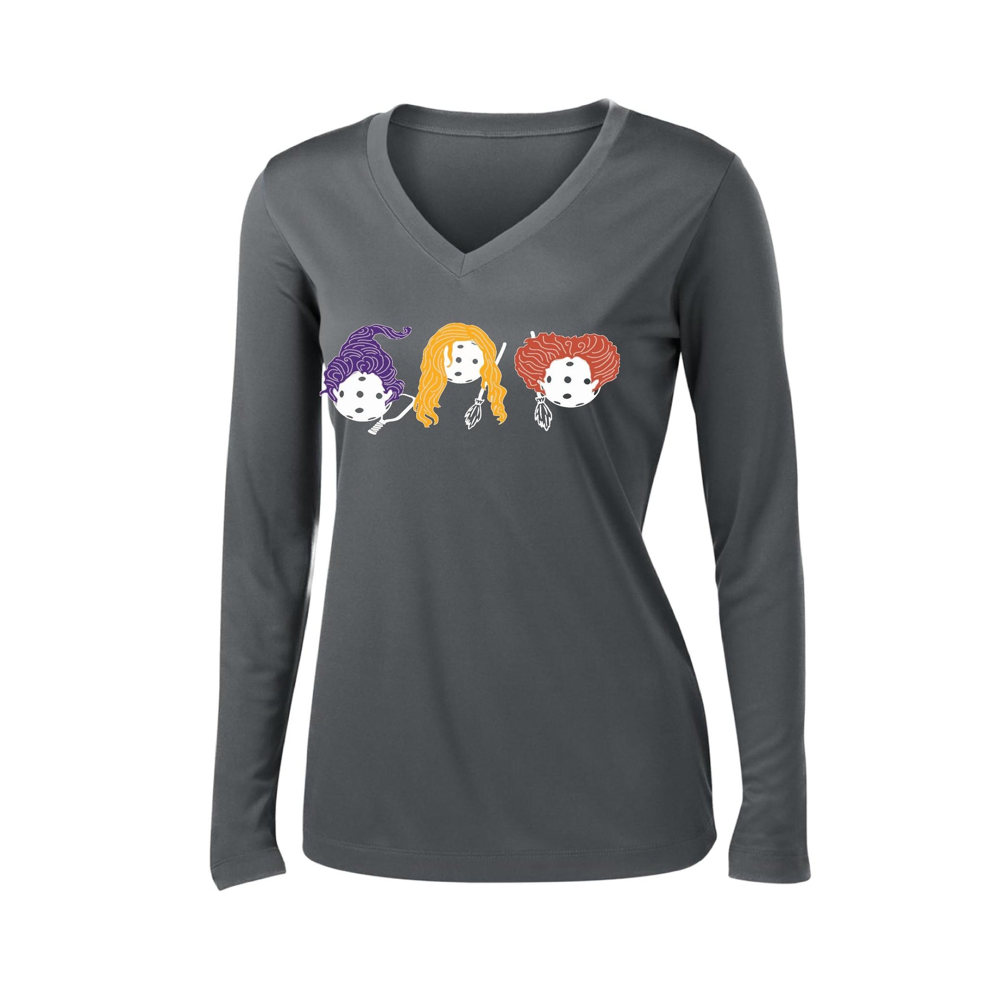 Hocus Pocus | Women’s Long Sleeve V-Neck Performance T-Shirt | 100% Polyester