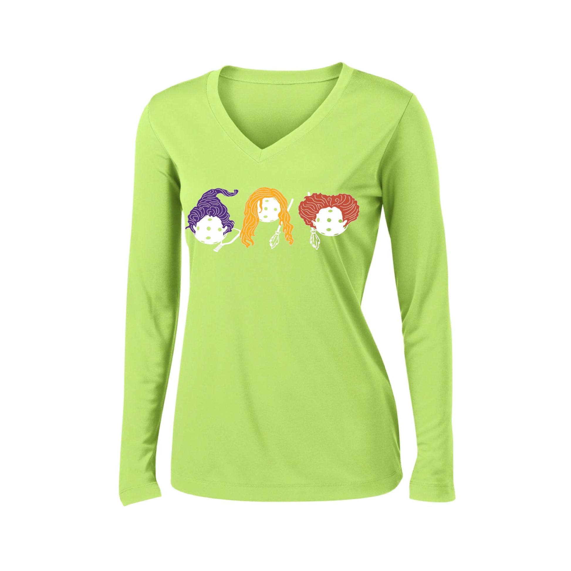 Hocus Pocus | Women’s Long Sleeve V-Neck Performance T-Shirt | 100% Polyester