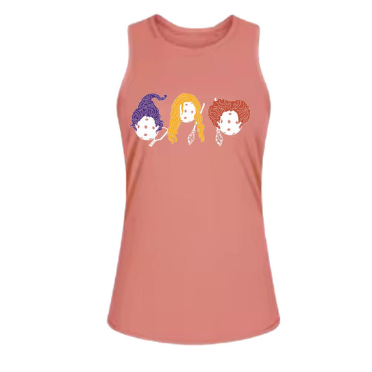 Hocus Pocus | Women's Split Back or Tied Back Pickleball Performance Tank | 80/20 Nylon Spandex Mix