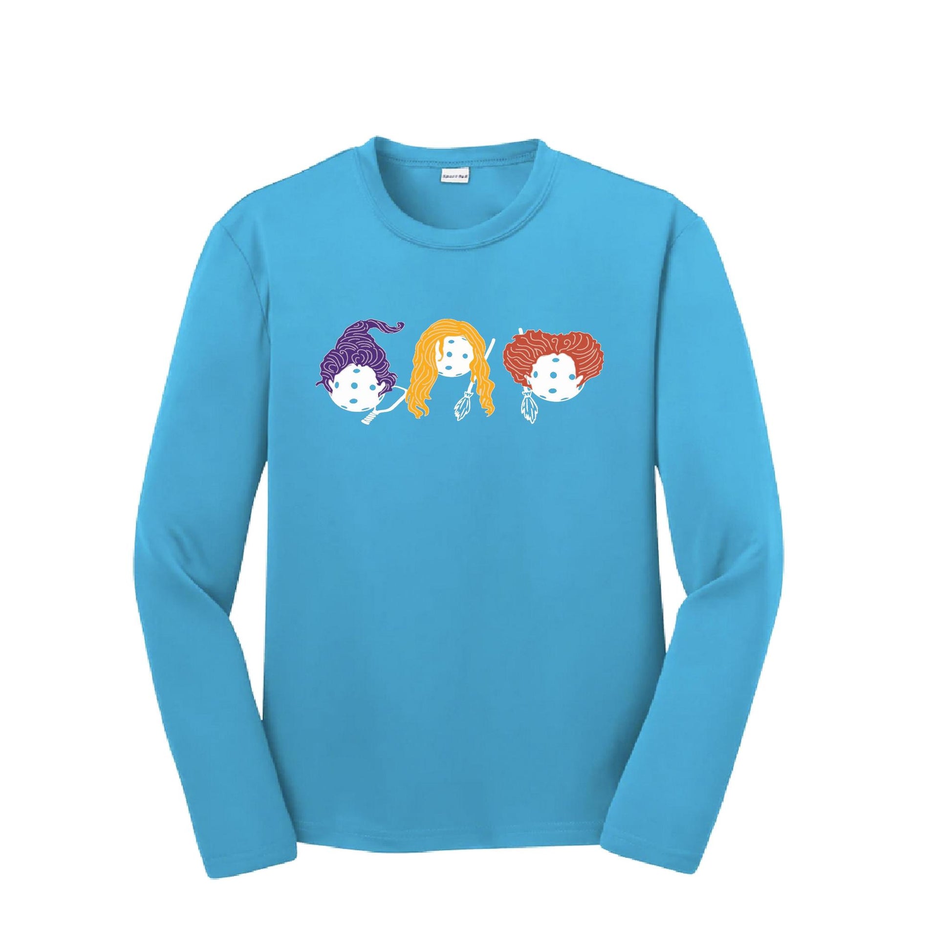 Hocus Pocus | Youth Long Sleeve Pickleball Performance T-Shirts | 100% Polyester