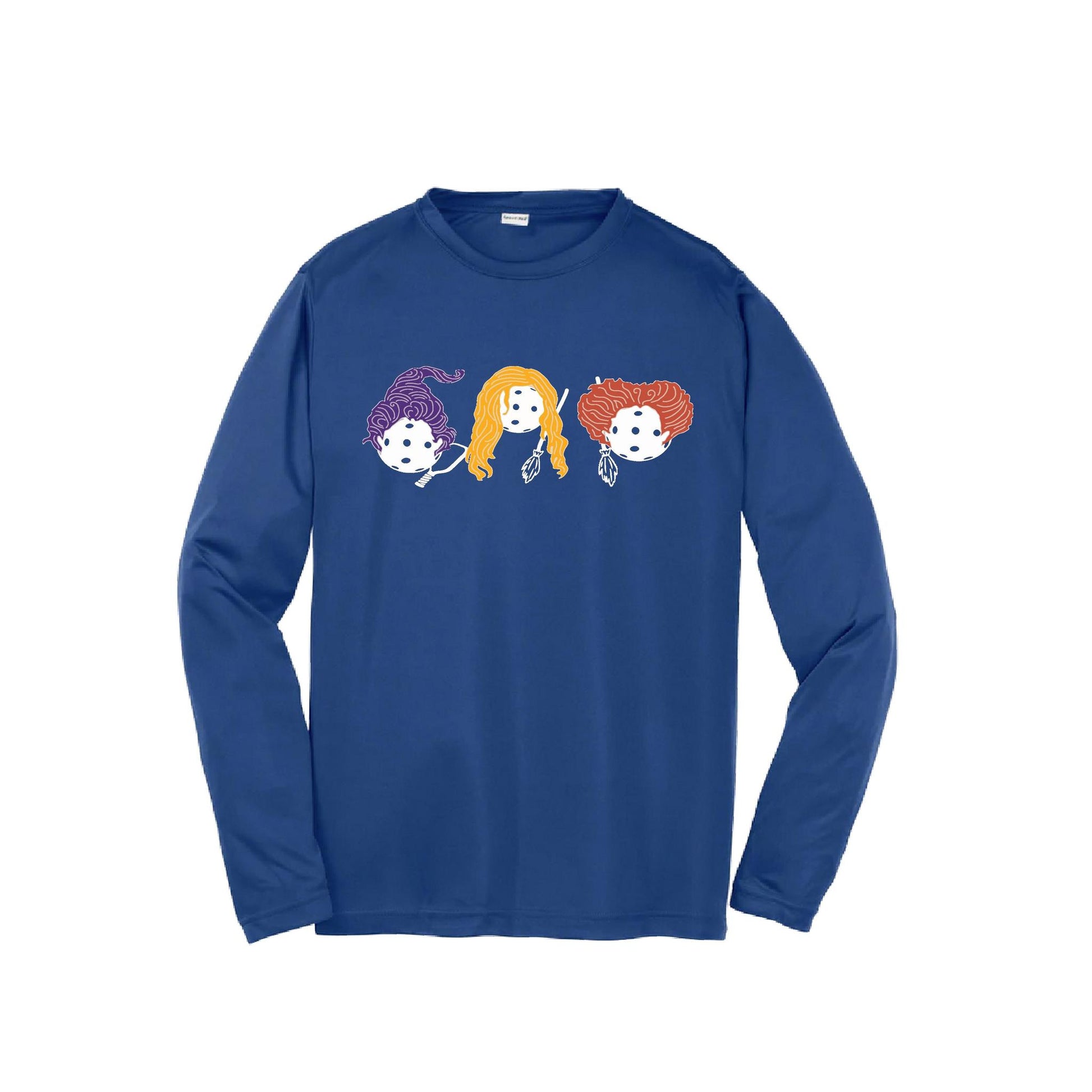 Hocus Pocus | Youth Long Sleeve Pickleball Performance T-Shirts | 100% Polyester
