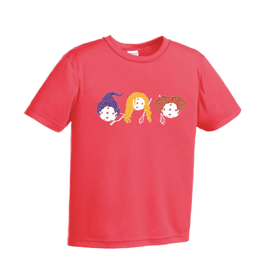 Hocus Pocus | Youth Short Sleeve Pickleball Performance T-Shirts | 100% Polyester