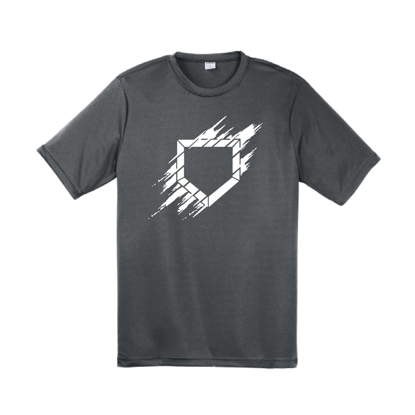 Home Plate | Men's Short Sleeve Athletic Baseball Performance T-Shirt | 100% Polyester