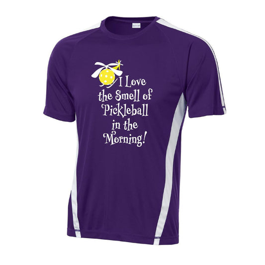 I Love The Smell Of Pickleball In The Morning | Clearance Men’s Short Sleeve Pickleball Performance T-Shirt | 100% Polyester