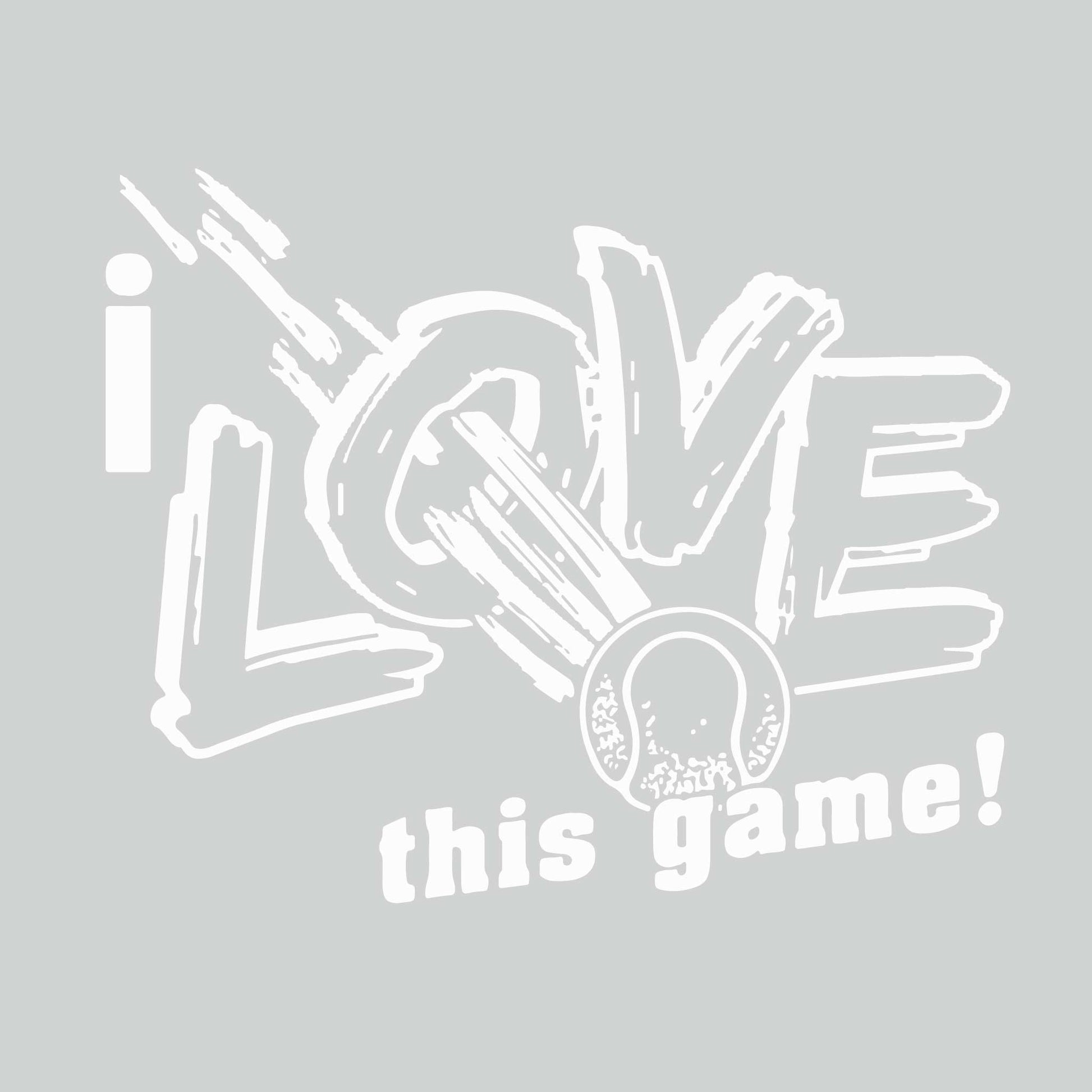 I Love This Game | Men's Short Sleeve Athletic Tennis Performance T-Shirt | 100% Polyester