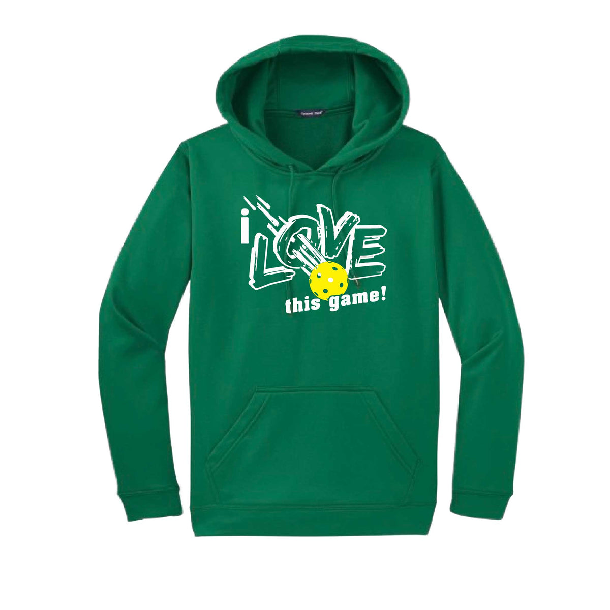 I Love This Game | Unisex Hoodie Athletic Pickelball Sweatshirt | 50% Cotton/50% Polyester