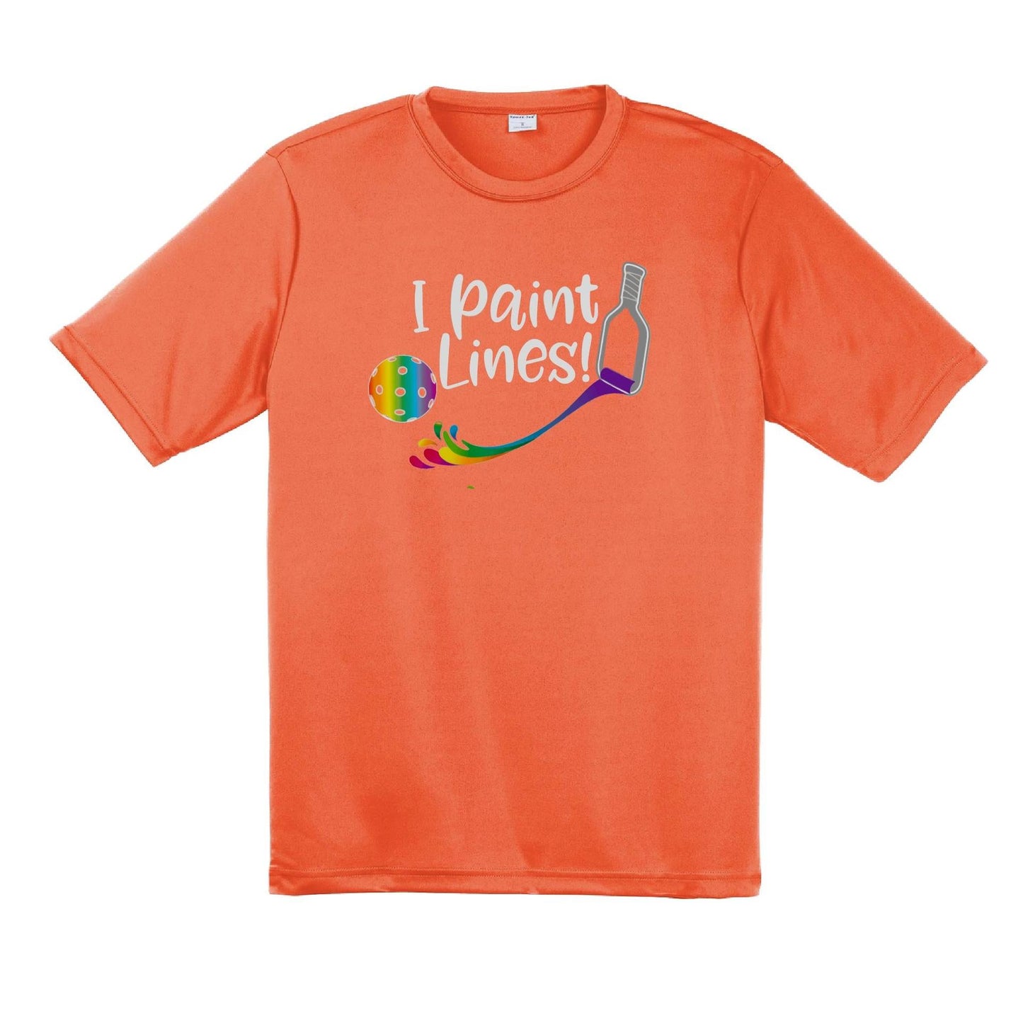 I Paint Pickleball Lines | Men's Short Sleeve Pickleball Performance T-Shirt | 100% Polyester