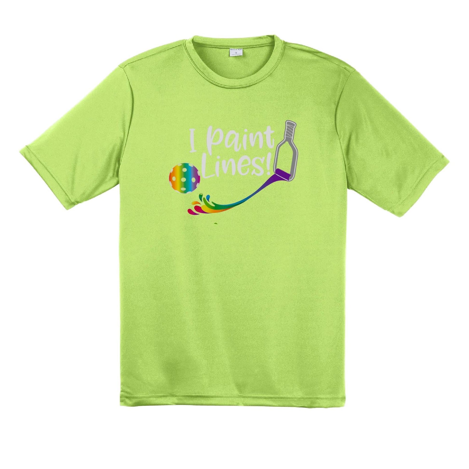 I Paint Pickleball Lines | Men's Short Sleeve Pickleball Performance T-Shirt | 100% Polyester