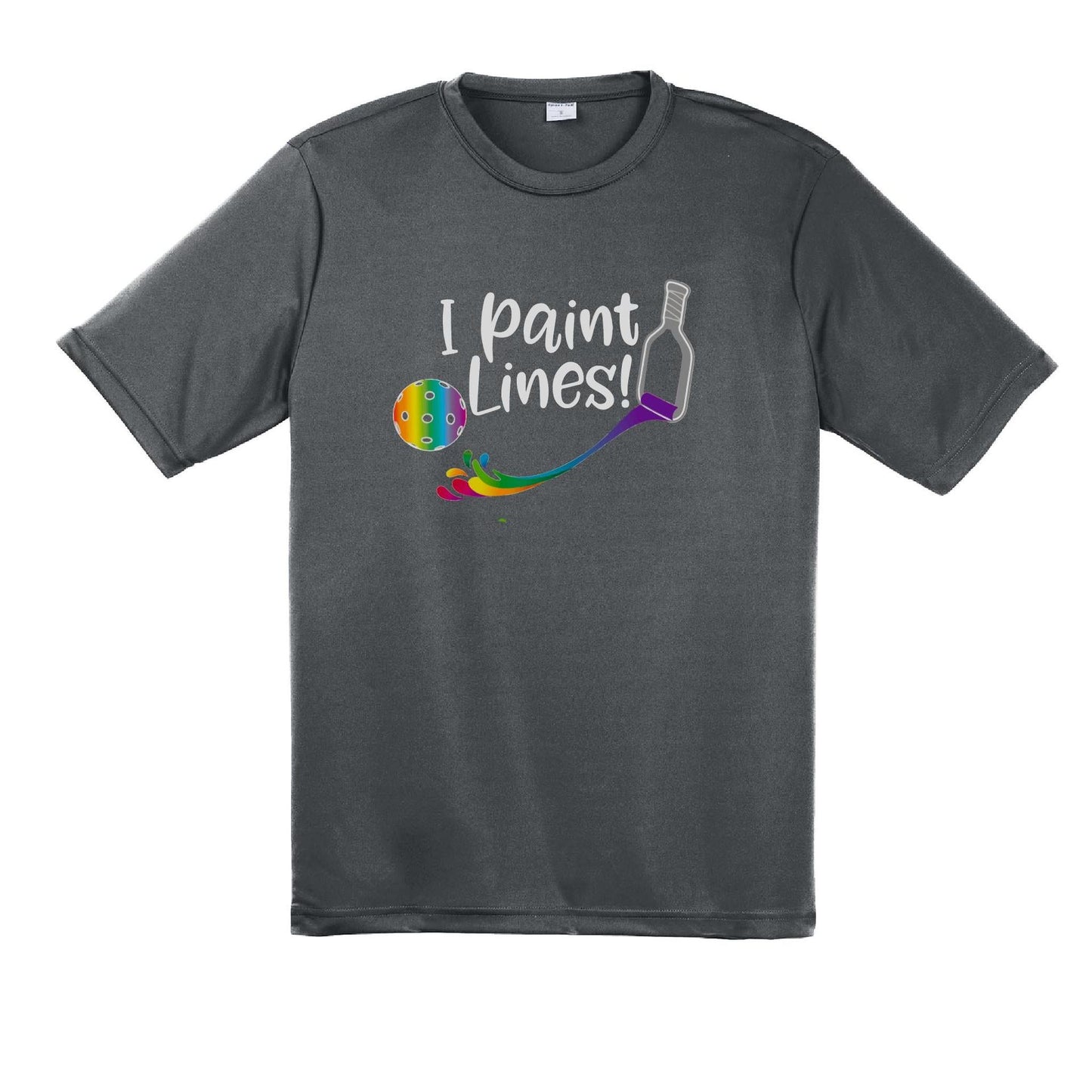 I Paint Pickleball Lines | Men's Short Sleeve Pickleball Performance T-Shirt | 100% Polyester