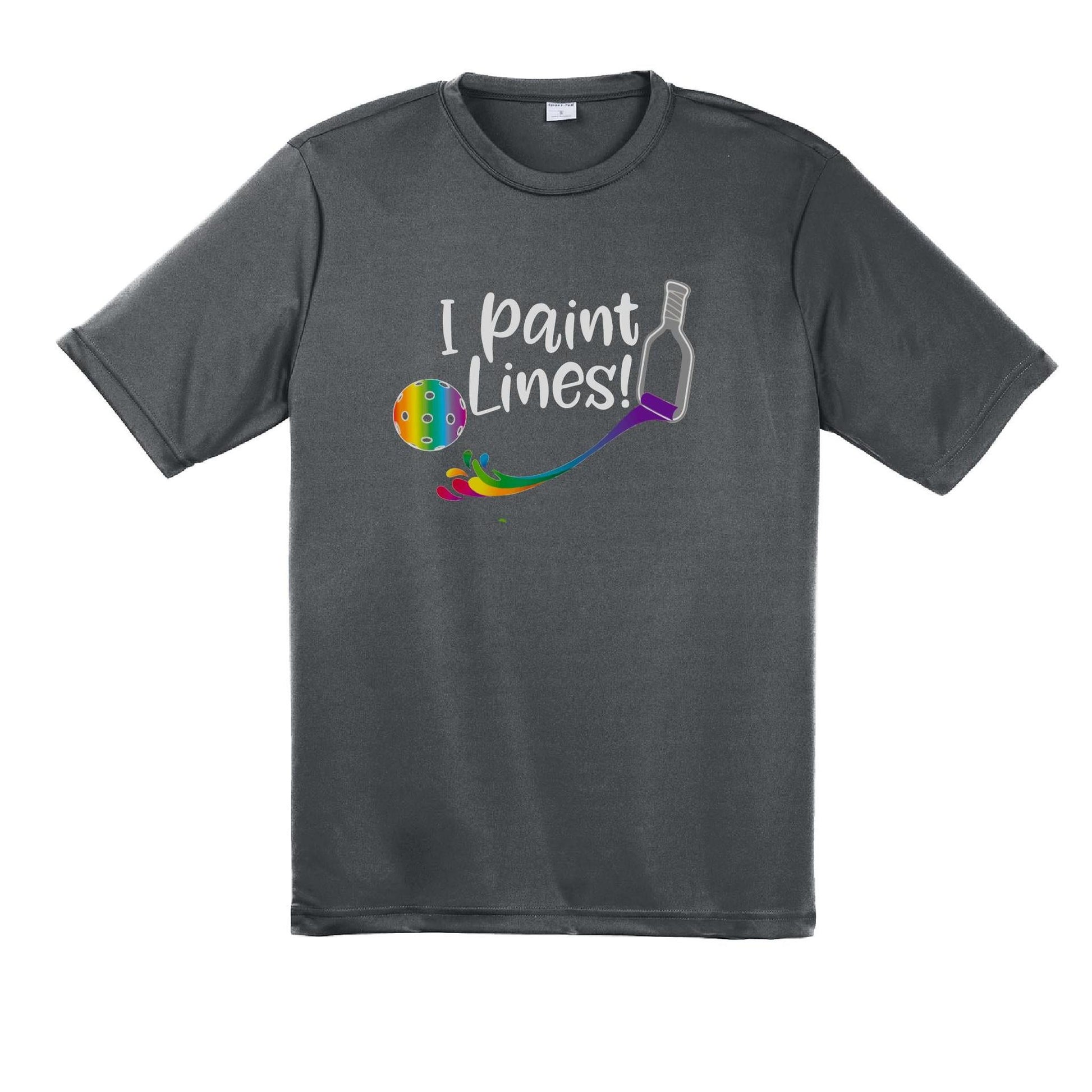 I Paint Pickleball Lines | Men's Short Sleeve Pickleball Performance T-Shirt | 100% Polyester