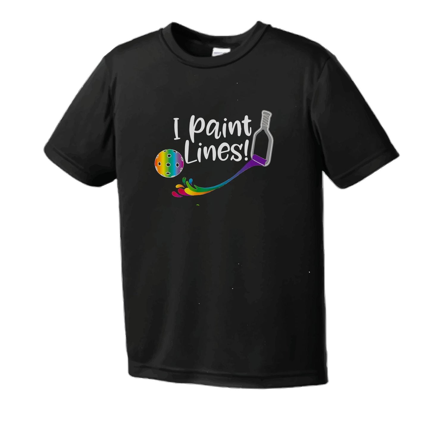 I Paint Pickleball Lines | Men's Short Sleeve Pickleball Performance T-Shirt | 100% Polyester