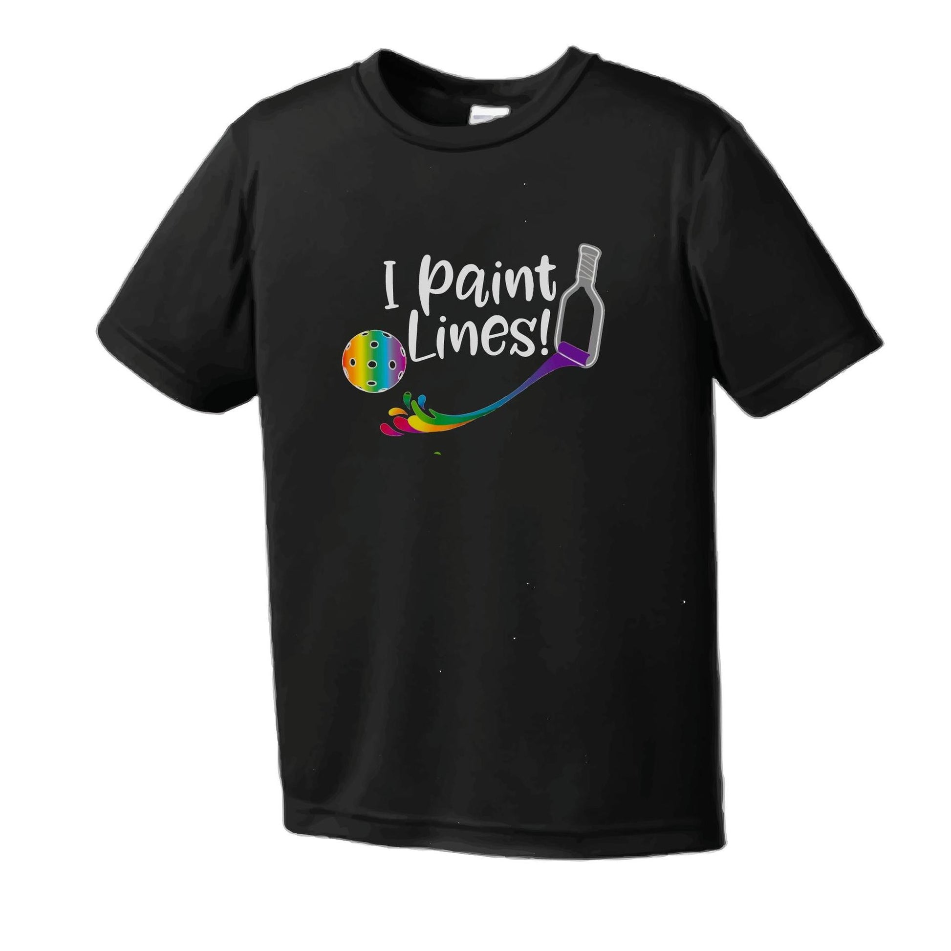 I Paint Pickleball Lines | Men's Short Sleeve Pickleball Performance T-Shirt | 100% Polyester