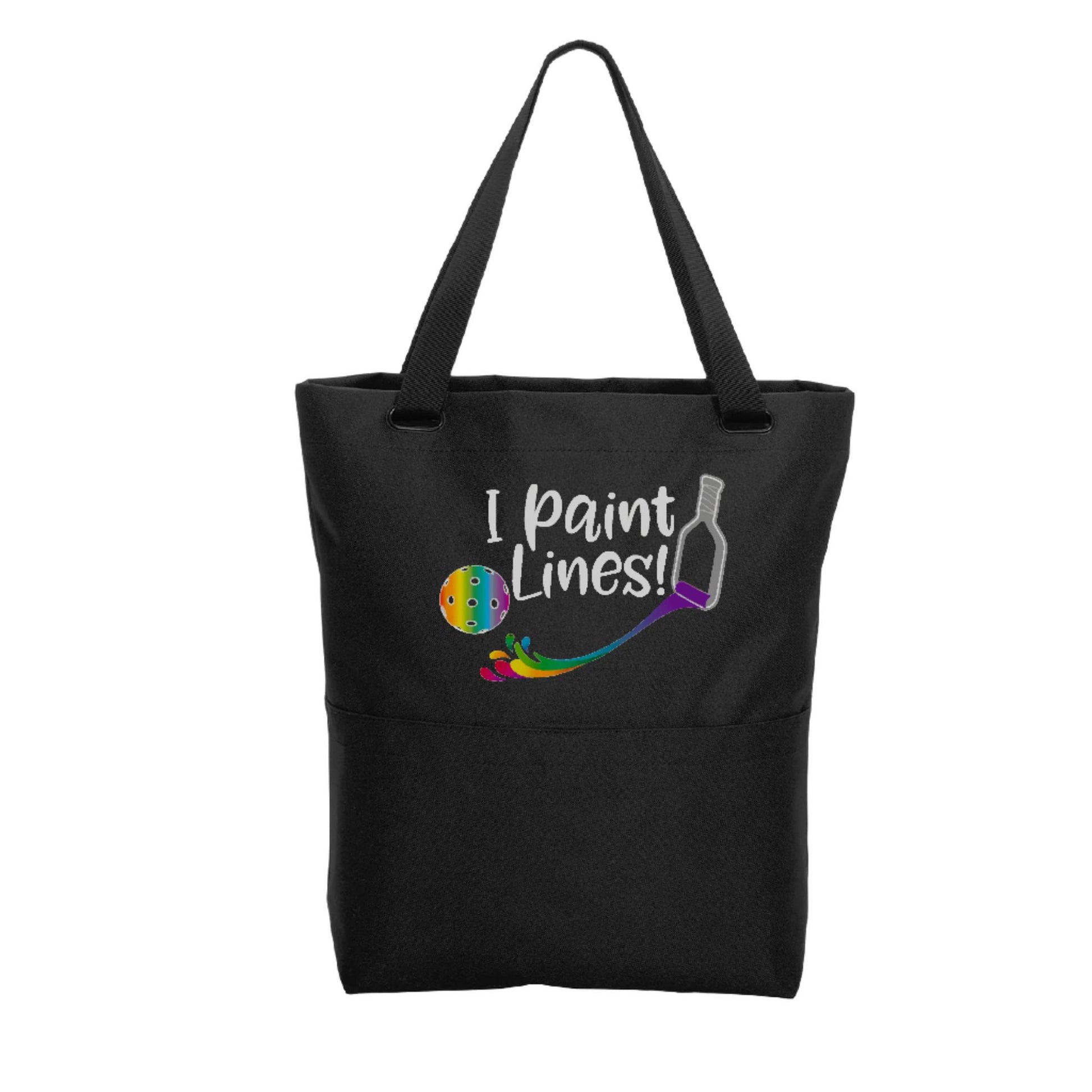 I Paint Pickleball Lines | Pickleball Sports Convertible Tote Bag | Medium Size Court Tote Bag