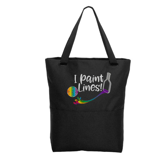 I Paint Pickleball Lines | Pickleball Sports Convertible Tote Bag | Medium Size Court Tote Bag