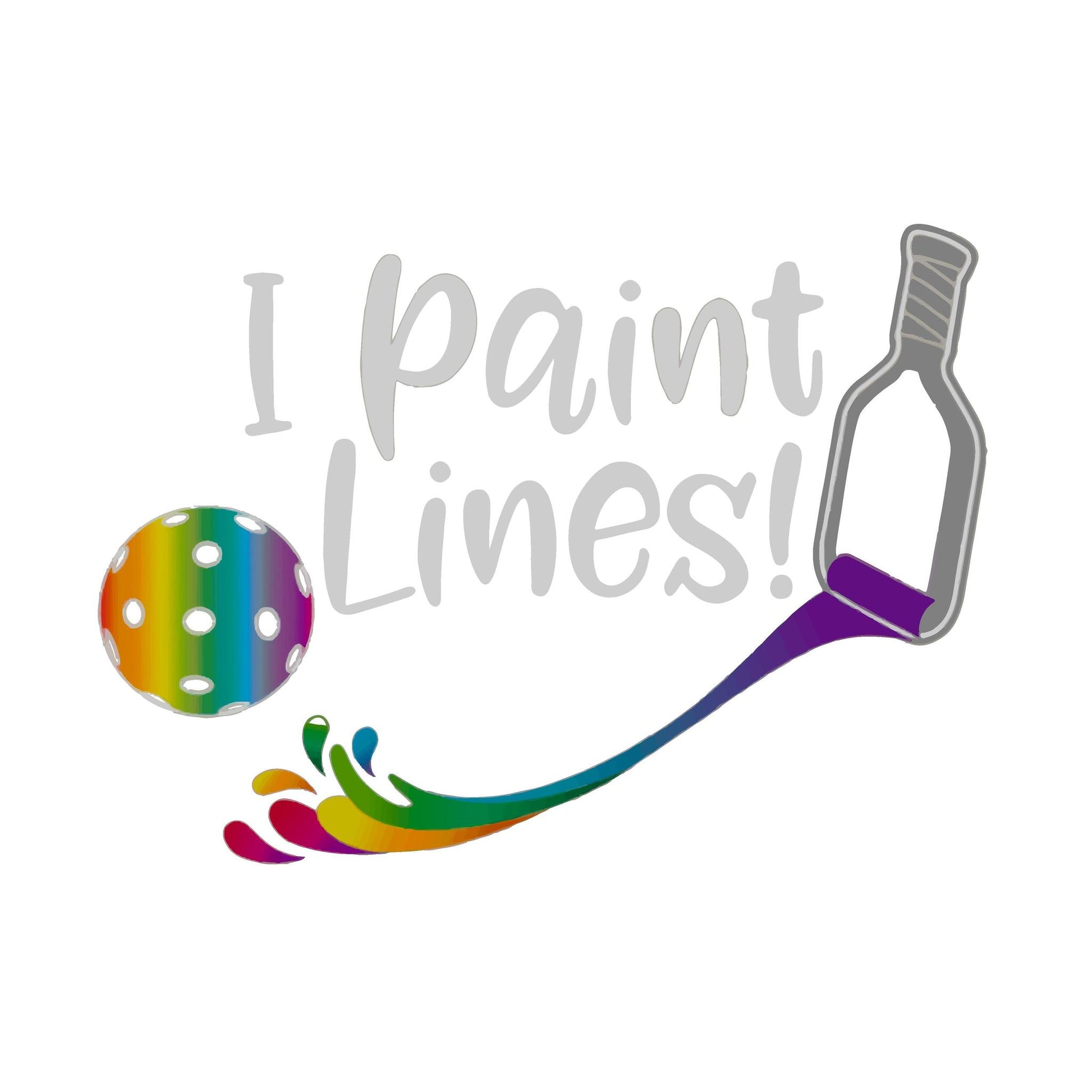 I Paint Pickleball Lines | Women’s Short Sleeve Crewneck Pickleball Performance T-Shirts | 100% Polyester