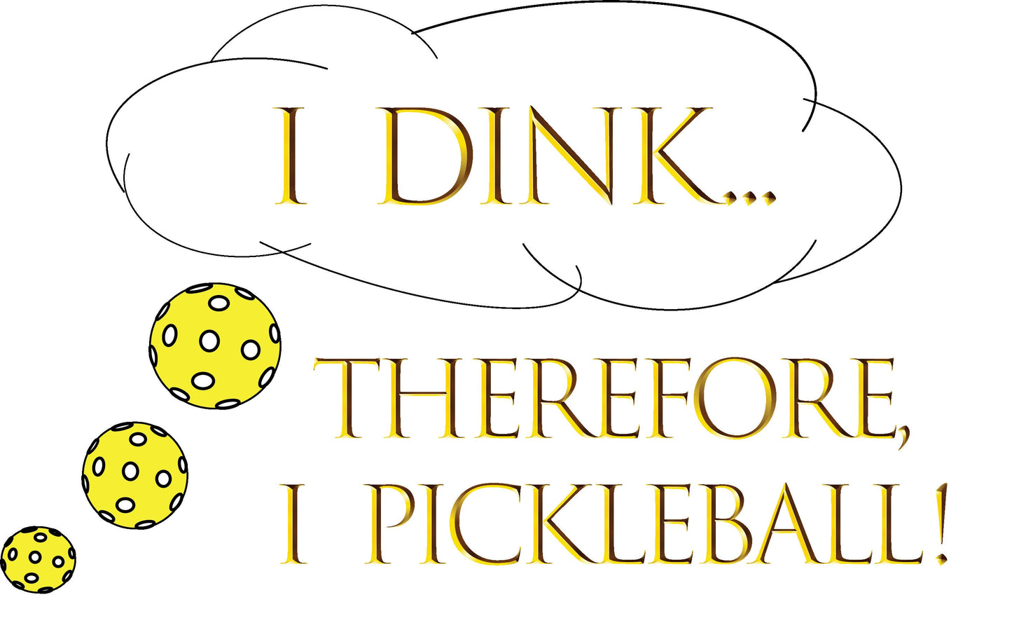 I Dink Therefore I Pickleball | Clearance Men’s Sleeveless Pickleball Shirt | 100% Polyester