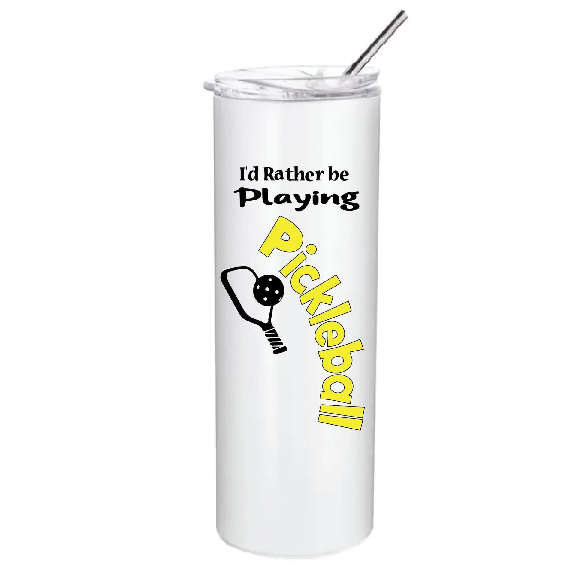 I'd Rather Be Playing Pickleball (Customizable) | Pickleball Tumbler | Fun Pickleball Gifts