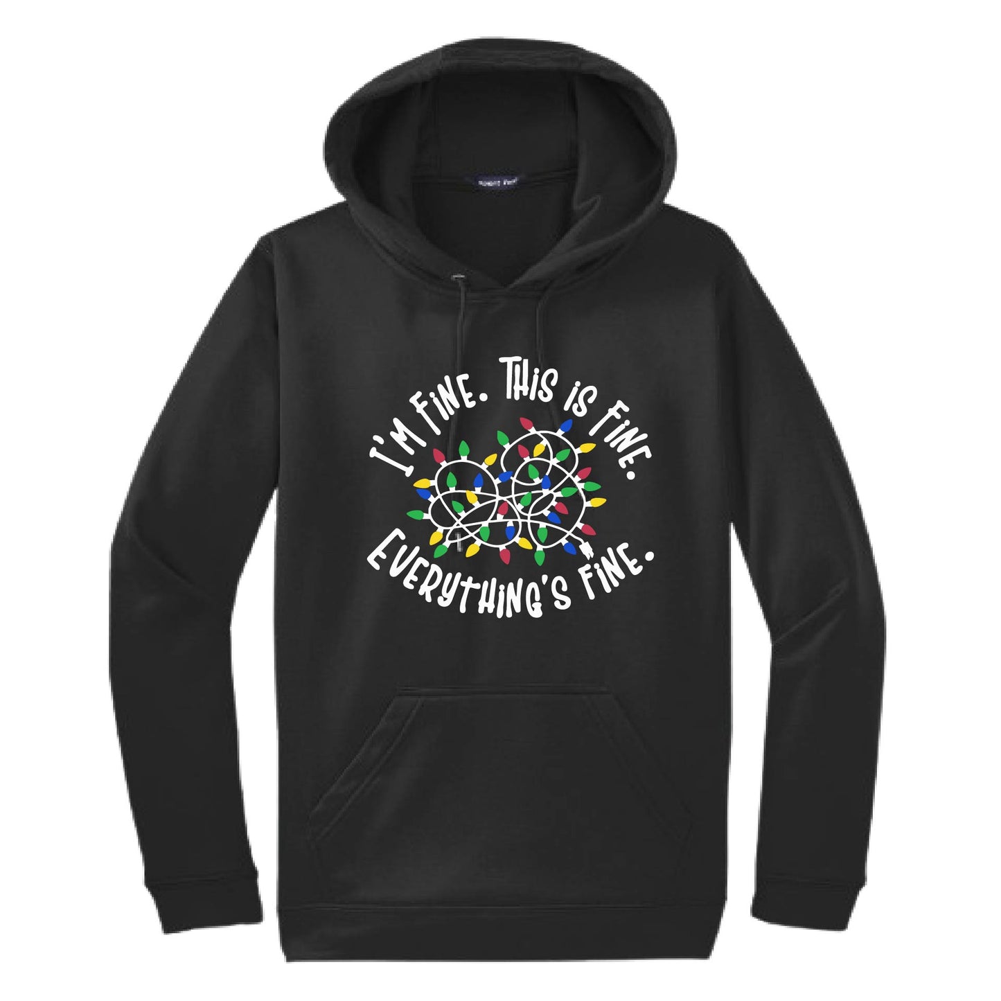 I'm Fine This is Fine Christmas | Unisex Hoodie Athletic Sweatshirt | 50% Cotton/50% Polyester