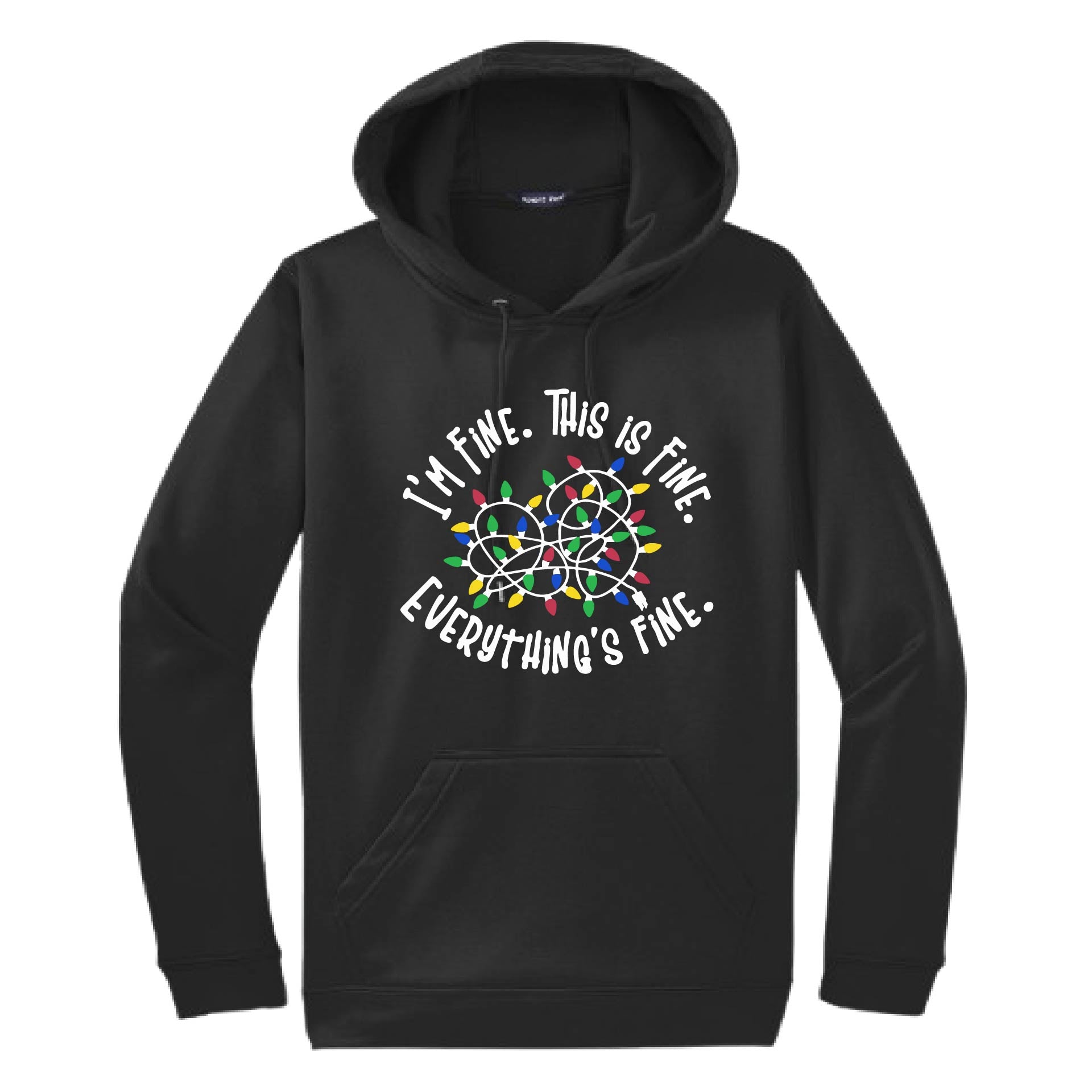 I'm Fine This is Fine Christmas | Unisex Hoodie Athletic Sweatshirt | 50% Cotton/50% Polyester